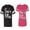Men Black / Women Pink, variant on He She Is Mine Matching Couple Cotton Jerseys (Men Black / Women Black) (Men S / Women S)