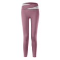 thumbnail image 6 of HJYCHN Women's Color Block High Waist Performance Yoga Pants for Sports Running and Athletic Fitness Training Purple L, 6 of 8