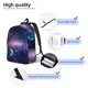 thumbnail image 3 of Disketp Planets Stars And Galaxies1 print Canvas Backpack Lightweight Travel Daypack Student Rucksack Laptop Backpack-Medium, 3 of 5