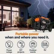 Generac 8,125 Starting Watt Portable Gas Generator - Includes Extension Cord - Home or RV Ready - Quiet, Long Runtime, Emergency Power - 49-State Compliant