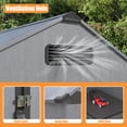 thumbnail image 3 of PABIMIA 4x6 FT Resin Storage Shed with Floor Outdoor Plastic Tool Shed, Weatherproof Garden Shed with Sloped Roof, Built-In Vents & Padlock-Ready Door, 3 of 8