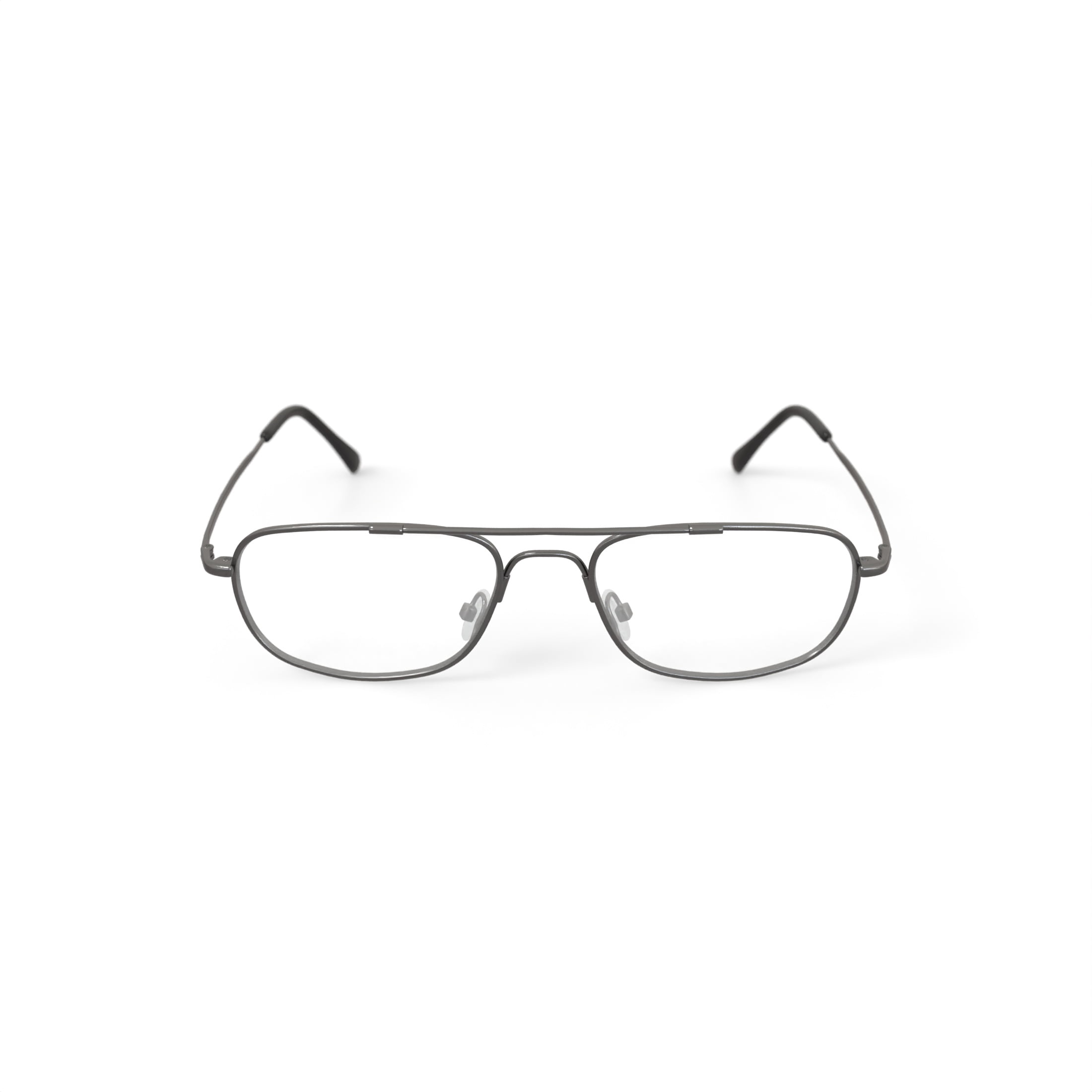 TiFlex Men's T1039 Aviator Aviator Prescription Eyeglasses with Case, Dark Pewter