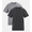 Grey Shadow /LT School Grey, variant on No Boundaries Flat Grey Basic Crewneck Undershirts with Short Sleeves, 2-Pack, Men's