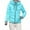 Blue, variant on Jinhomg Women's Thick Hooded Down Jacket Thermal Cozy Long Sleeve Full-Zip Puffer Coat Fall Winter Plus Size Comfy Winterproof Outerwear with Pockets Lighten 90 off Clearance Sale Black M