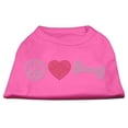 thumbnail image 4 of Pet Dog and Cat Shirt Rhinestone, "Peace Love  Bone", 4 of 9