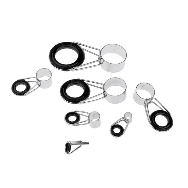 De Guías De Caña r, 7 Guías De Varilla De Fundición De Cebo De Ceráca De Acero Inoxidable De Varios Tamaño Accesorios Para Macarena Guías de caña de pescar