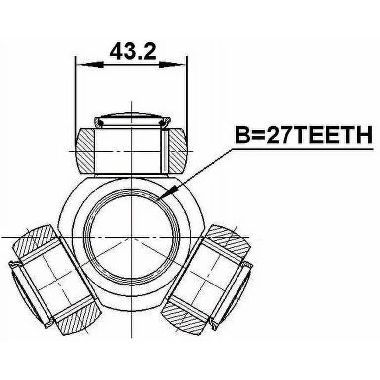 Febest TRIPOD JOINT 27X43.2 # 0116-MCV30 OEM 43030-42021 - Walmart.com