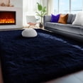 thumbnail image 4 of Alfombra PAGISOFE, azul marino, 122 x 183 cm, mullida y antideslizante, 4 of 8