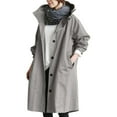 thumbnail image 1 of Anoraks pour Femmes, Veste Imperméable Confortable, Manteau à Capuche Élégant, Grande Taille, Réversible, Coupe-Vent, 1 of 7