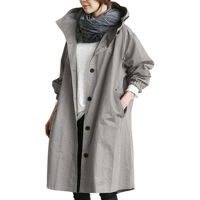 Anoraks pour Femmes, Veste Imperméable Confortable, Manteau à Capuche Élégant, Grande Taille, Réversible, Coupe-Vent