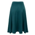 thumbnail image 2 of Doublju Women's Elastic High Waist Band Flared Midi Skirt (Plus Size Available), 2 of 4