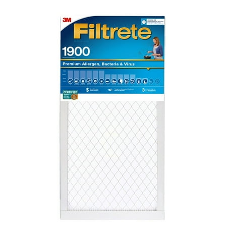 Filtrete 16x25x1 Air Filter, MPR 1900 MERV 13, Premium Allergen, Bacteria and Virus, 1 Filter