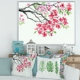 thumbnail image 2 of Designart 'Red Blossoming Tree On White' Traditional Framed Canvas Wall Art Print, 2 of 5