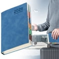 thumbnail image 2 of Cxui Blue Weekly Planner 2026 with Leather Cover, Calendar Journal with Monthly and Weekly Views, Habit Counter for Work School, 1Pcs, 2 of 6