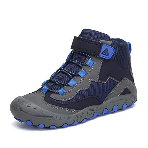 Mishansha Boys Girls Water Resistant Hiking Boots Anti Collision Non Slip Athletic Outdoor Ankle Walking Shoes 