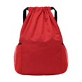 thumbnail image 2 of Drawstring Sports Backpack, Water-Resistant Nylon Gym Sack, Large Capacity Basketball Training Bag, Adjustable Shoulder Strap, Lightweight Outdoor Travel Duffel Storage Bag, 2 of 8