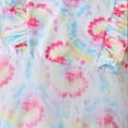 thumbnail image 6 of XBASW Infant Baby Girls Tie-Dye Romper Dress with Headband Sets Summers Party Tutu Bodysuit Outfits 0-18 Months, 6 of 8