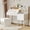 White, variant on Huisuilinss Desk And Chair Set,Wood Study Desk,Study Table,Writing Table With Adjustable Tilt Desktop,Drawers & Cork Board For Bedroom School