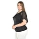 thumbnail image 2 of Blusa con encaje y detalle de perlas Roman Fashion /Tallas Extras, 086 (Negro) negro 38, 2 of 5