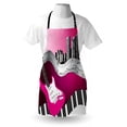 thumbnail image 3 of Music Apron Bass Guitar Keyboard Urban Rock Backdrop Rhythm of City Illustration, Unisex Kitchen Bib Apron with Adjustable Neck for Cooking Baking Gardening, Hot Pink Pale Grey Black, by Ambesonne, 3 of 3