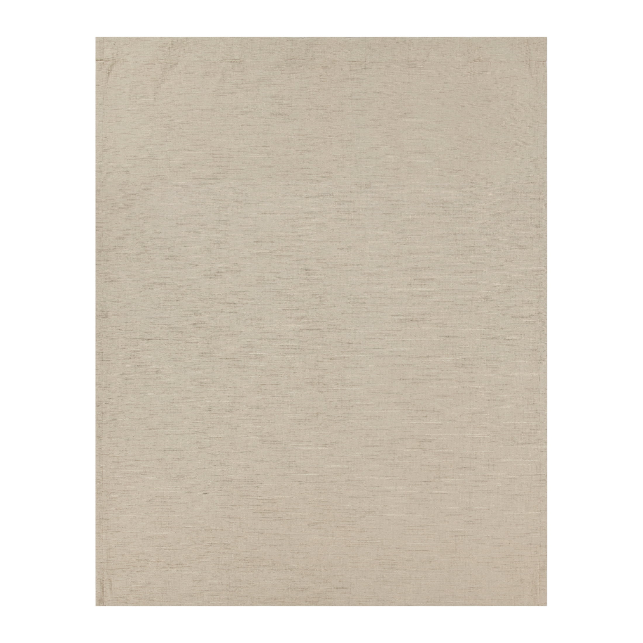 Better Homes & Gardens Textured Solid Chenille Light Filtering Single Curtain Panel, Beige, 50"W x 63"L