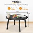 thumbnail image 2 of Lightweight Outdoor Table, Sturdy Round Metal End Table, Ideal for Patio, Garden, Yard, Living Room, Balcony, Black, 2 of 6