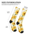 thumbnail image 2 of Lsque Artistic Marble Pattern Sunflower Pattern Sport Compression Socks for Men & Women 15-20 mmHg Knee High Nurse Pregnant Running Medical and Travel Athletic, 2 of 6