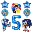 thumbnail image 1 of Conjunto de más piezas de globos de película de aluminio, globos para cumpleaños de niños, globos para fiesta temática de Sonic, 1 of 5