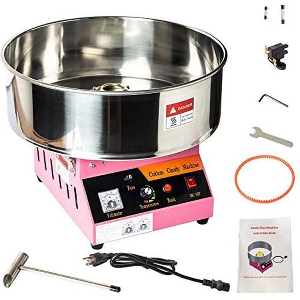 Display4top Commercial Cotton Candy Machine With Lights and Music (Rose