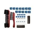 thumbnail image 1 of jinwen Brosse de Table de Billard 2 Manches en Tissu à Enfiler 12 Pointes Rouge, 1 of 9