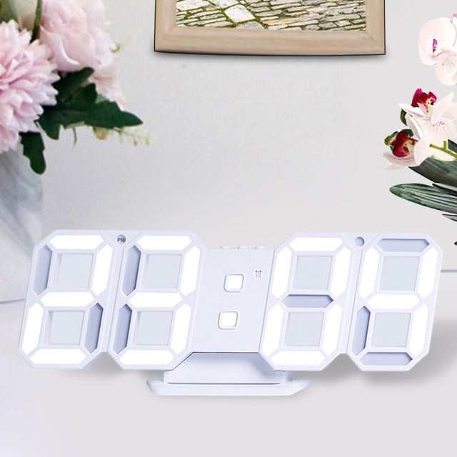 qimpservices Despertador con USB Temperatura para la habitación del hogar, Regalos Blanco Macarena despertador