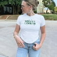 thumbnail image 2 of Lucky Charm BabyTee, St Patricks Day BabyTee, Sorority BabyTee For Women, Lucky You Irish Tee, White Tee With Phrase, Trendy BabyTee y2k, 2 of 6