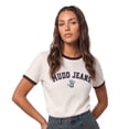 thumbnail image 3 of MUDD Logo Ringer Graphic T-Shirt for Women, Sizes S-XL, 3 of 5