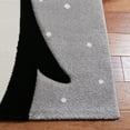 thumbnail image 3 of SAFAVIEH Carousel Kids Penguin in the Snow Area Rug, Light Gray/Black, 4' x 4' Square, 3 of 10