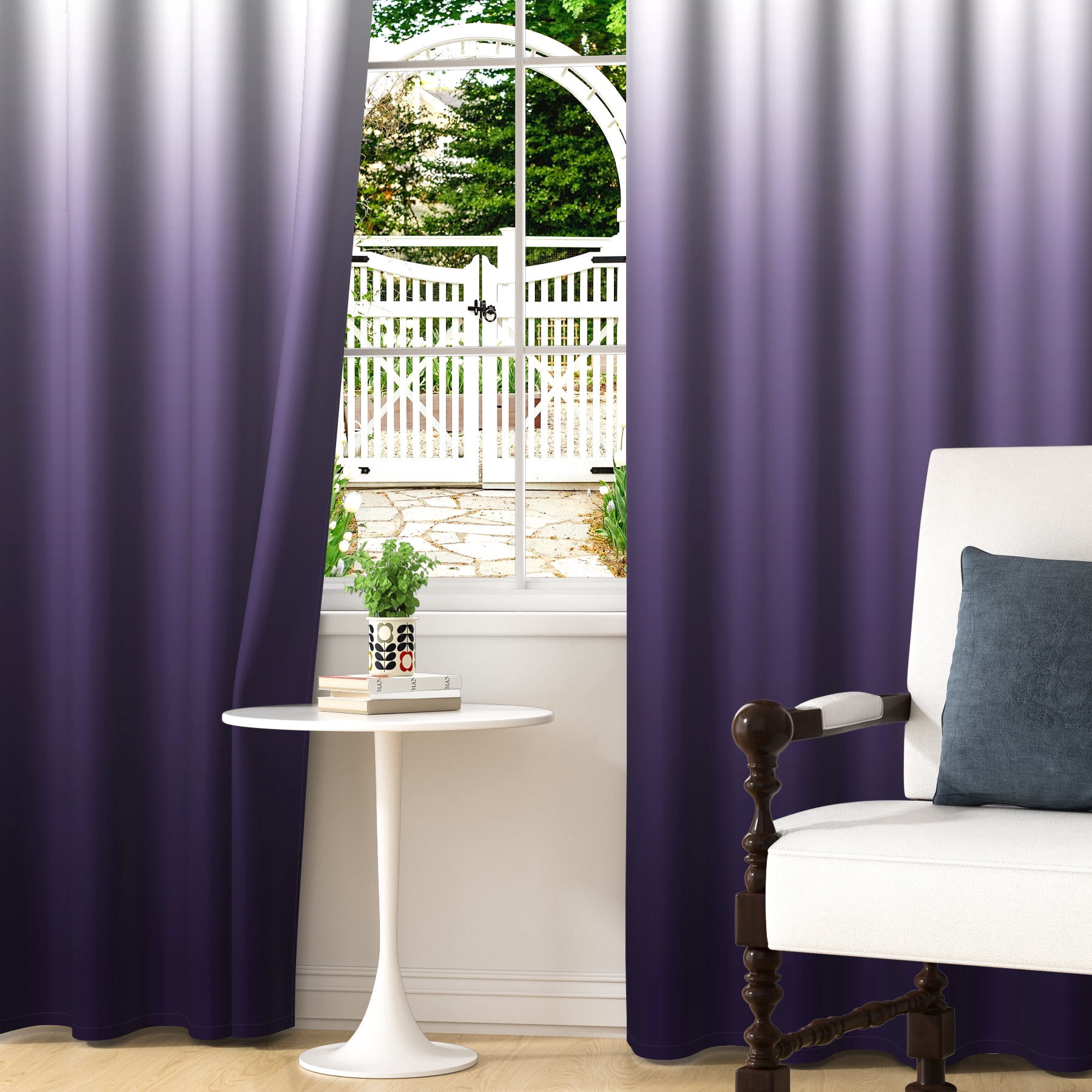 LFEEY Purple Blackout Curtains, Grommet Light Blocking Room Darkening for Bedroom, 52x96 inches, 2 panels