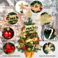 thumbnail image 3 of Mini árbol de Navidad de mesa, decoración de árbol de Navidad Artificial, iluminado, árbol de Navidad adornado, 3 of 7