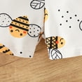 thumbnail image 5 of Kiijoy Toddler Girls Summer Outfits Cartoon Bee Print T-Shirt Bow Shorts Set, Sizes 1-2, 5 of 5