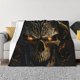 thumbnail image 1 of Balery Metal Evil Skull Manta de Franela con Dibujo, Lujo Ultra Suave y Cálido, Antipelusa y Resistente a las Arrugas para Cama, Sofá, Camping -40"x30", 1 of 6