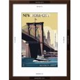 thumbnail image 3 of New York City, New York  Brooklyn Bridge, Framed Art Print Wall Art by Lantern Press Sold by Art.Com, 3 of 6