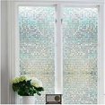 thumbnail image 5 of Película para ventanas con protección de la privacidad, patrón de mosaico 3D, autoadhesiva, sin pegamento, película de color cambiable para ventanas y puertas de vidrio de baño (45 x 200 cm) -, 5 of 5