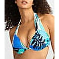 thumbnail image 4 of Coco Contours womens  Cameo Halter Bikini Top, 8/32C, Blue, 4 of 6