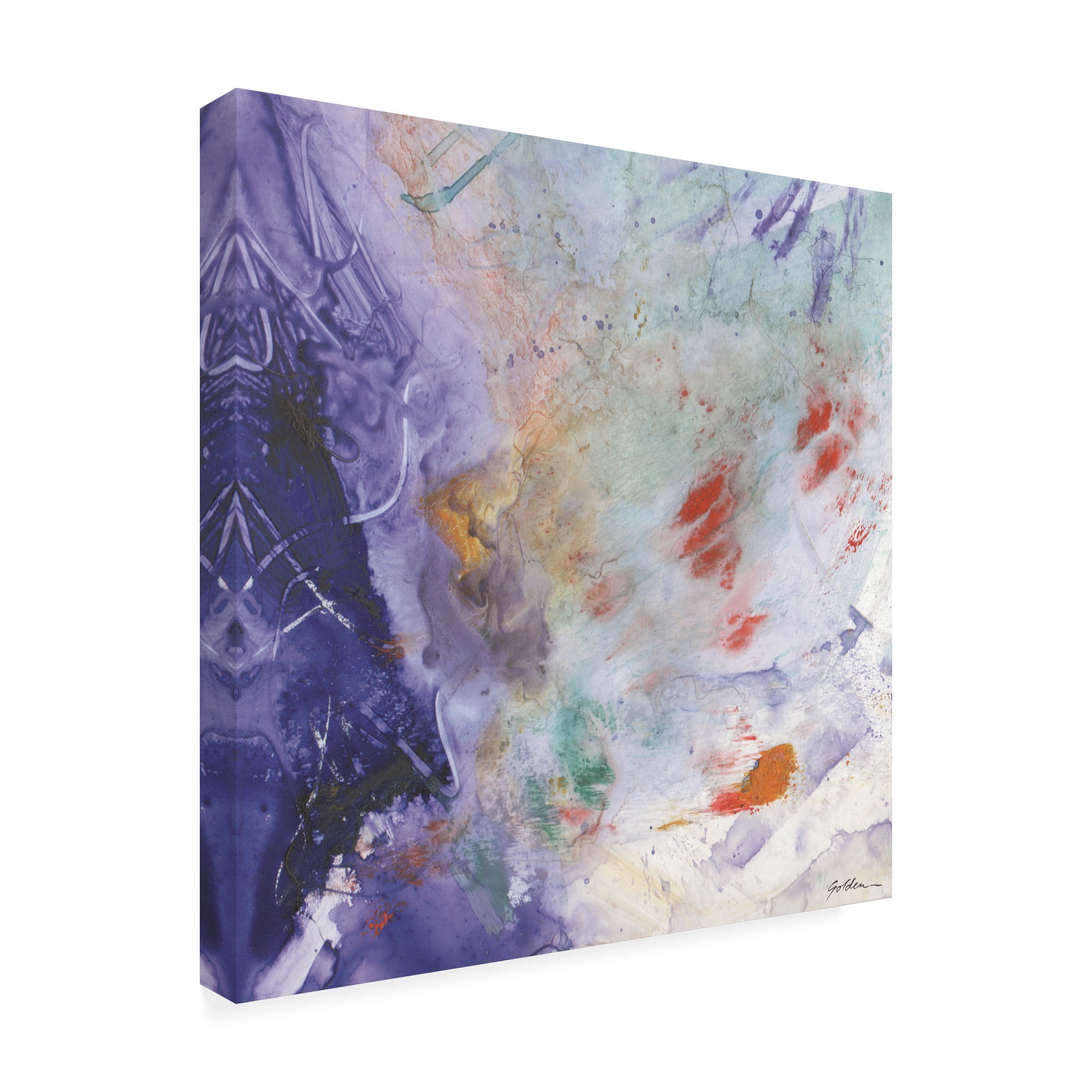 Trademark Fine Art 'Purple Wind Abstract IV' Canvas Art by Sheila Golden