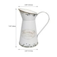 thumbnail image 5 of VANCORE Shabby Chic Metal Flower Vase - Vintage French Country Farmhouse Vase with Handle, Rustic Decorative Pitcher for Home Decor, Weddings, and Photo Props - White, 5 of 7