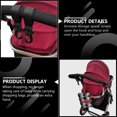 thumbnail image 2 of OULII 12Pcs Stroller Accessories Stroller Organizer Hooks Pram Diaper Bag Holder Black Polyester, 2 of 7