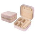 thumbnail image 2 of Unique Bargains Jewelry Box Small PU Leather Jewelry Organizer Case Storage Display Holder Pink, 2 of 8