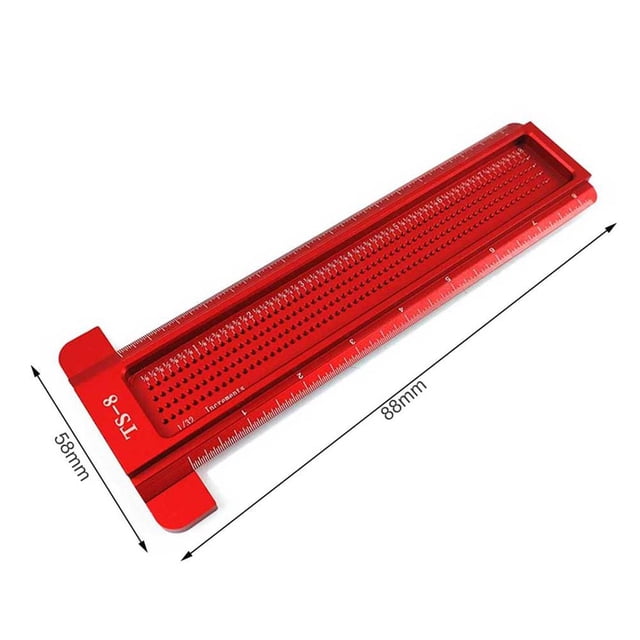 Aleación De Aluminio, Regla De Agujeros Para Carpintería, Regla En T, Regla De Medición De Posicionamiento De Agujeros, Herramienta De Trazado De Carpintería,Ts-8 Serendint TO005052-00