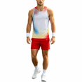 thumbnail image 4 of CONFREE Mens 2 Peice Workout Shorts Sets Casual Men's Jogging Tracksuit Set Graphic Tops Shorts Athletic Track Suit for Men, 4 of 6