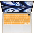 thumbnail image 5 of IBENZER Compatible with 2025 2024 2023 2022 MacBook Air 13 inch Case M4 A3240 M3 A3113 M2 A2681, Hard Shell Case with Keyboard Cover & Screen Film for Mac Air 13.6", Marigold, W-MAT13-KK-MAGD+2, 5 of 9