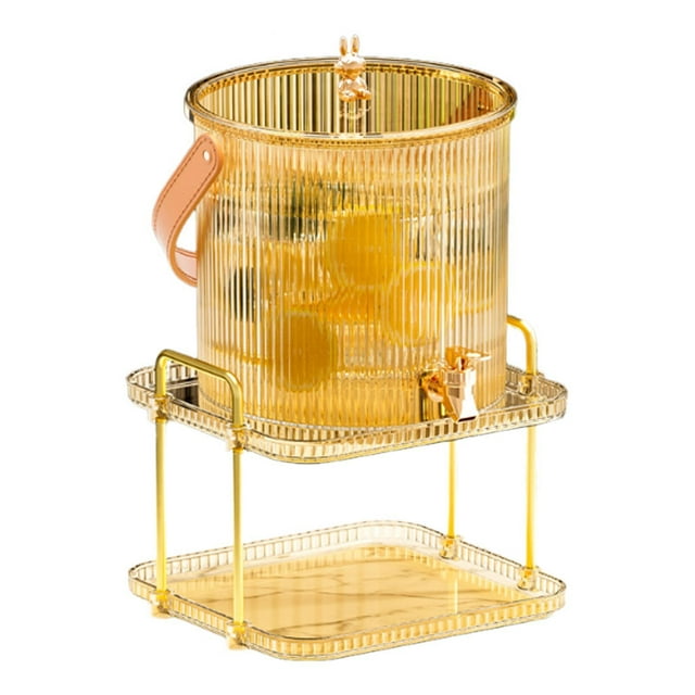 Dispensador de bebidas, jarra de agua fría con grifo, rejilla de almacenamiento y bandeja incluidas 3.5L