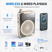 INSMART 20W Voice Amplifier for Teachers with Wired Microphone, Bluetooth 5.3, 25H Battery, DSP Noise Reduction
